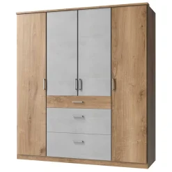 179x199x58 Kleiderschrank in Holzoptik Plankeneiche - Anca