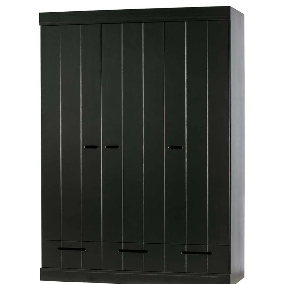140x195x53 Kleiderschrank 3-türig & 3 Schubladen - Vindrus