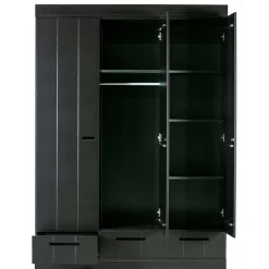 140x195x53 Kleiderschrank 3-türig & 3 Schubladen - Vindrus