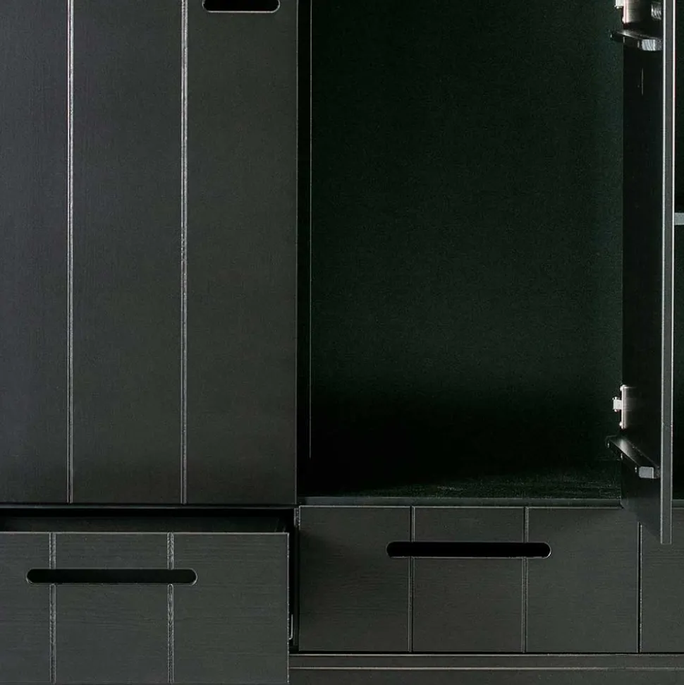 140x195x53 Kleiderschrank 3-türig & 3 Schubladen - Vindrus