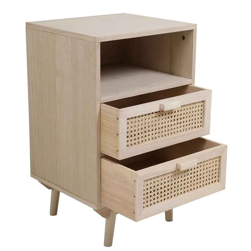 40x68x36 Kleine Kommode mit Fach & 2 Schubladen - Oncinasa