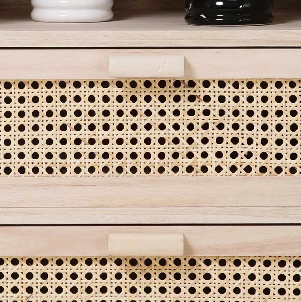 40x68x36 Kleine Kommode mit Fach & 2 Schubladen - Oncinasa