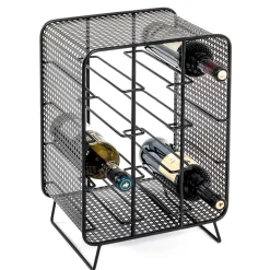 30x46x24 Kleines Flaschenregal in Schwarz - Selvas