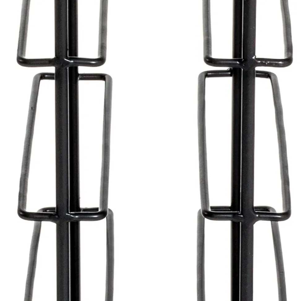 30x46x24 Kleines Flaschenregal in Schwarz - Selvas