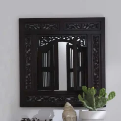 80x90x5 Kolonialstil Spiegel mit zwei Türen - Islando