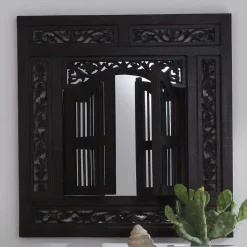 80x90x5 Kolonialstil Spiegel mit zwei Türen - Islando