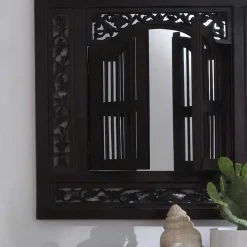 80x90x5 Kolonialstil Spiegel mit zwei Türen - Islando