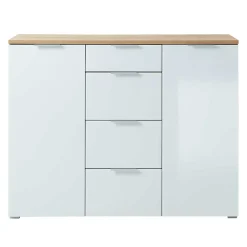 135x105x40 Kombikommode in Weiß & Eiche - Reestyl