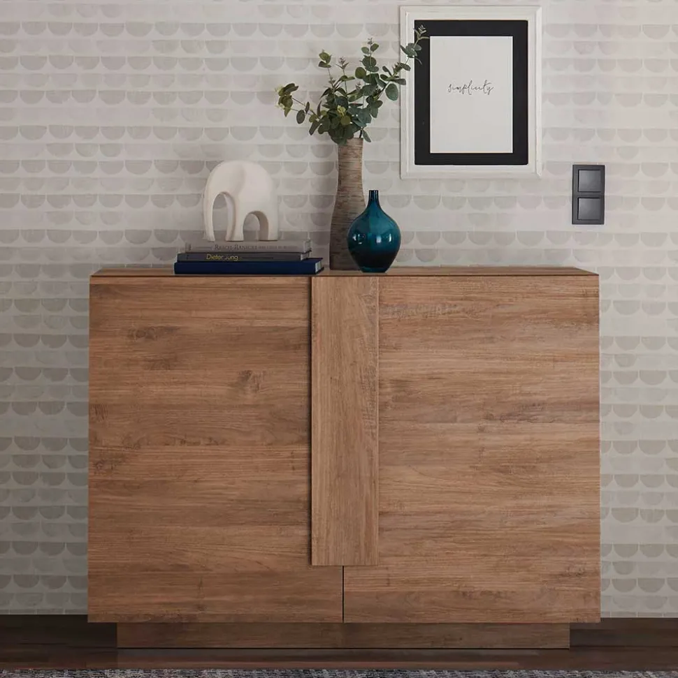 121x90x44 Kommode in Holzoptik mit Doppeltür - Basento