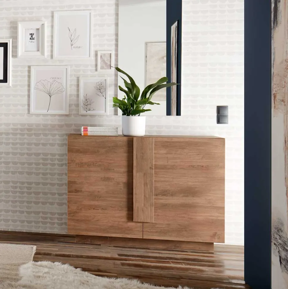 121x90x44 Kommode in Holzoptik mit Doppeltür - Basento