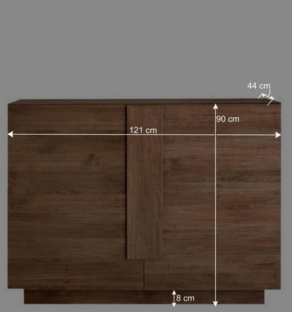 121x90x44 Kommode in Holzoptik mit Doppeltür - Basento