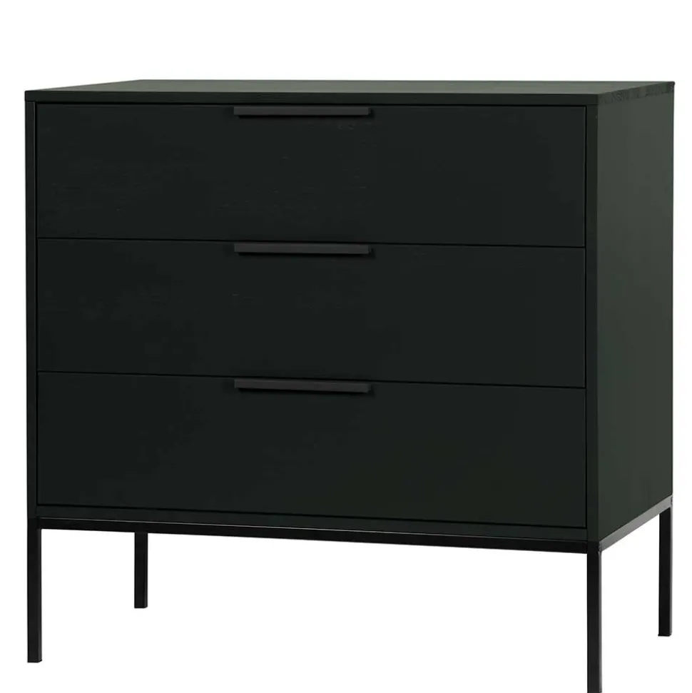 94x93x52 Kommode in Schwarz - Kitchin