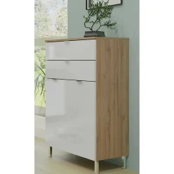 60x97x34 Kommode in Weiß Hochglanz - Narilos