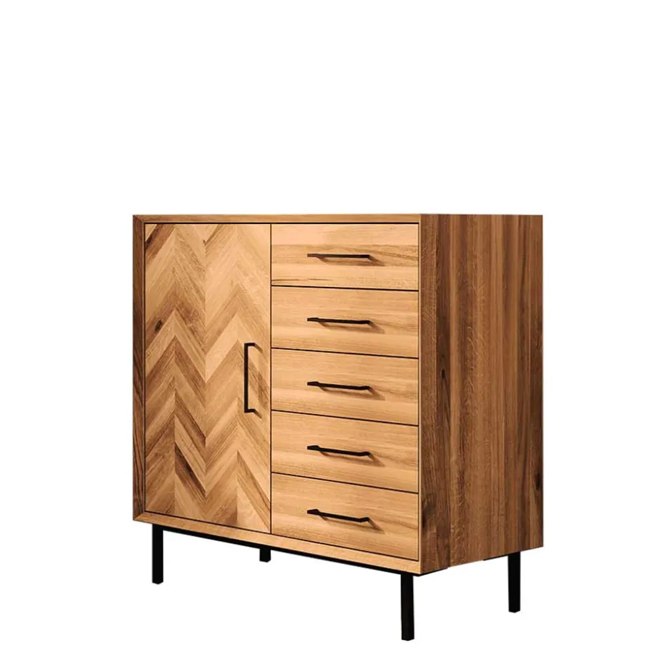97x95x45 Kommode mit fünf Schubladen & Tür - Kerfa I