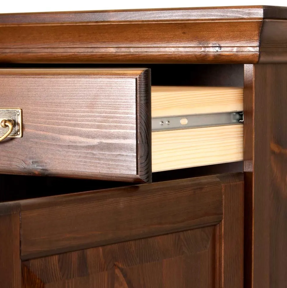 145x84x40 Kommode mit Glas im Kolonialstil - Jurcavs