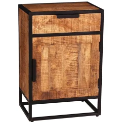 67x62x42 Kommode mit Schublade & Tür - Evradon