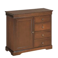 85x76x45 Kommode mit vier Schubladen & Tür - Lemerzi