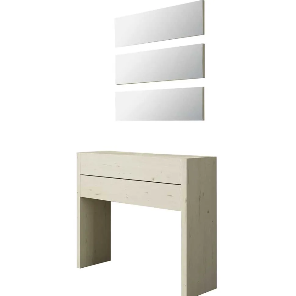 87x145x29 Konsolentisch & Spiegel Set - Inegrados (vierteilig)