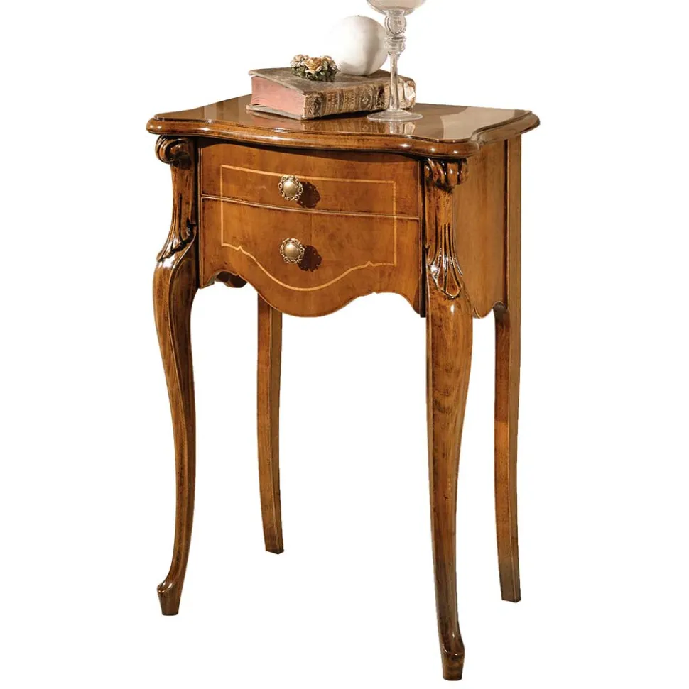 52x79x34 Konsolentisch Kommode in Nussbaum - Carlenna