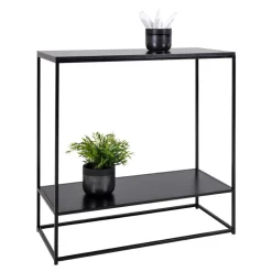 80x80x36 Konsoltisch aus Stahl in Schwarz - Esbessa