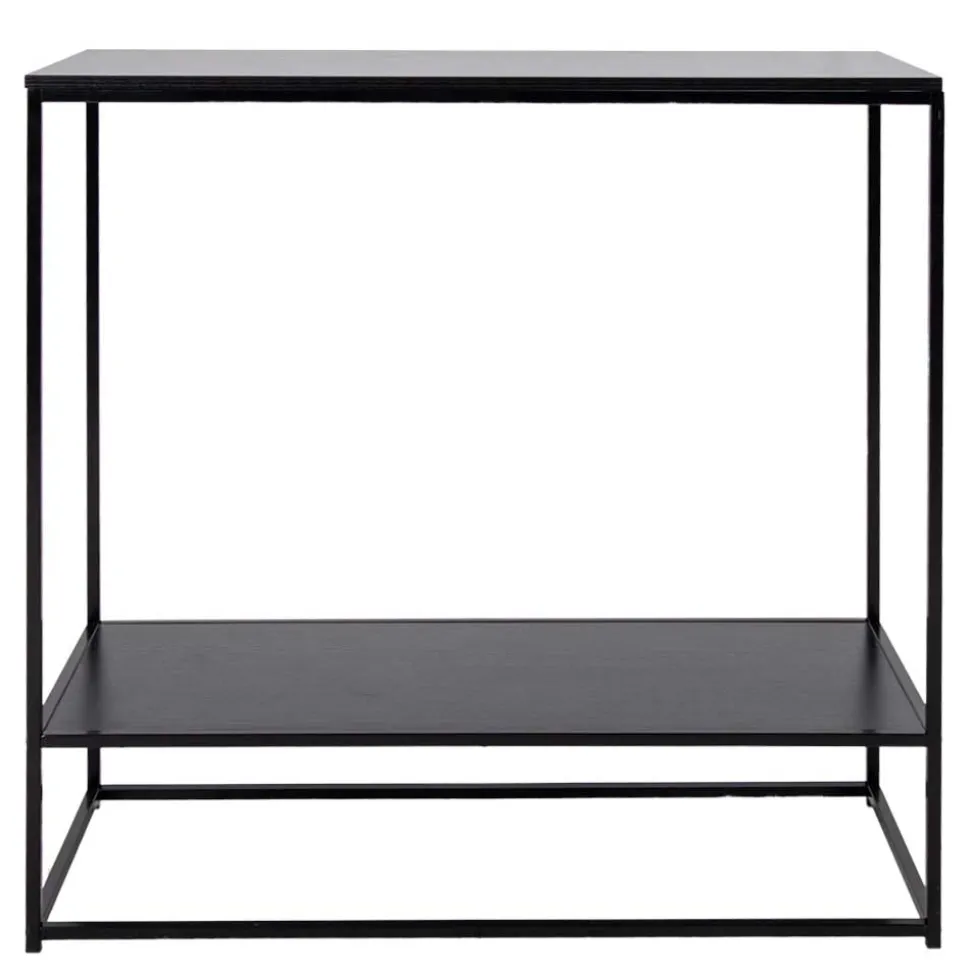 80x80x36 Konsoltisch aus Stahl in Schwarz - Esbessa