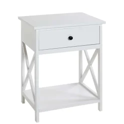 46x60x35 Landhaus Beistelltisch mit Schublade - Liv