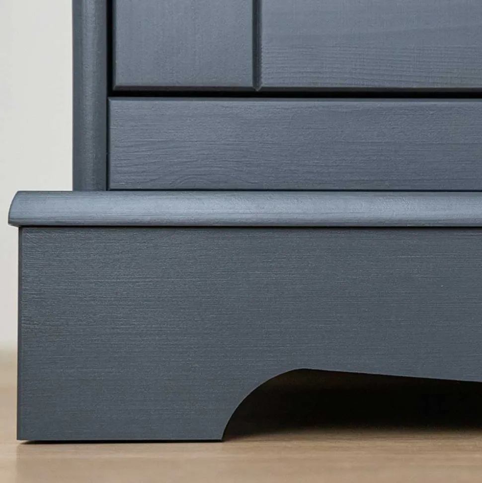 90x130x45 Landhaus Highboard in Grau & Eiche - Witenga