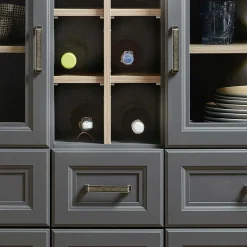 143x150x42 Landhaus Highboard mit Flaschen Regal - Thumbs