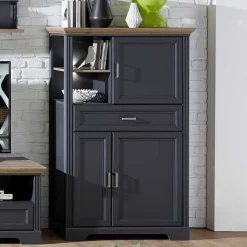 93x150x42 Landhaus Hochkommode mit LED - Thumbs