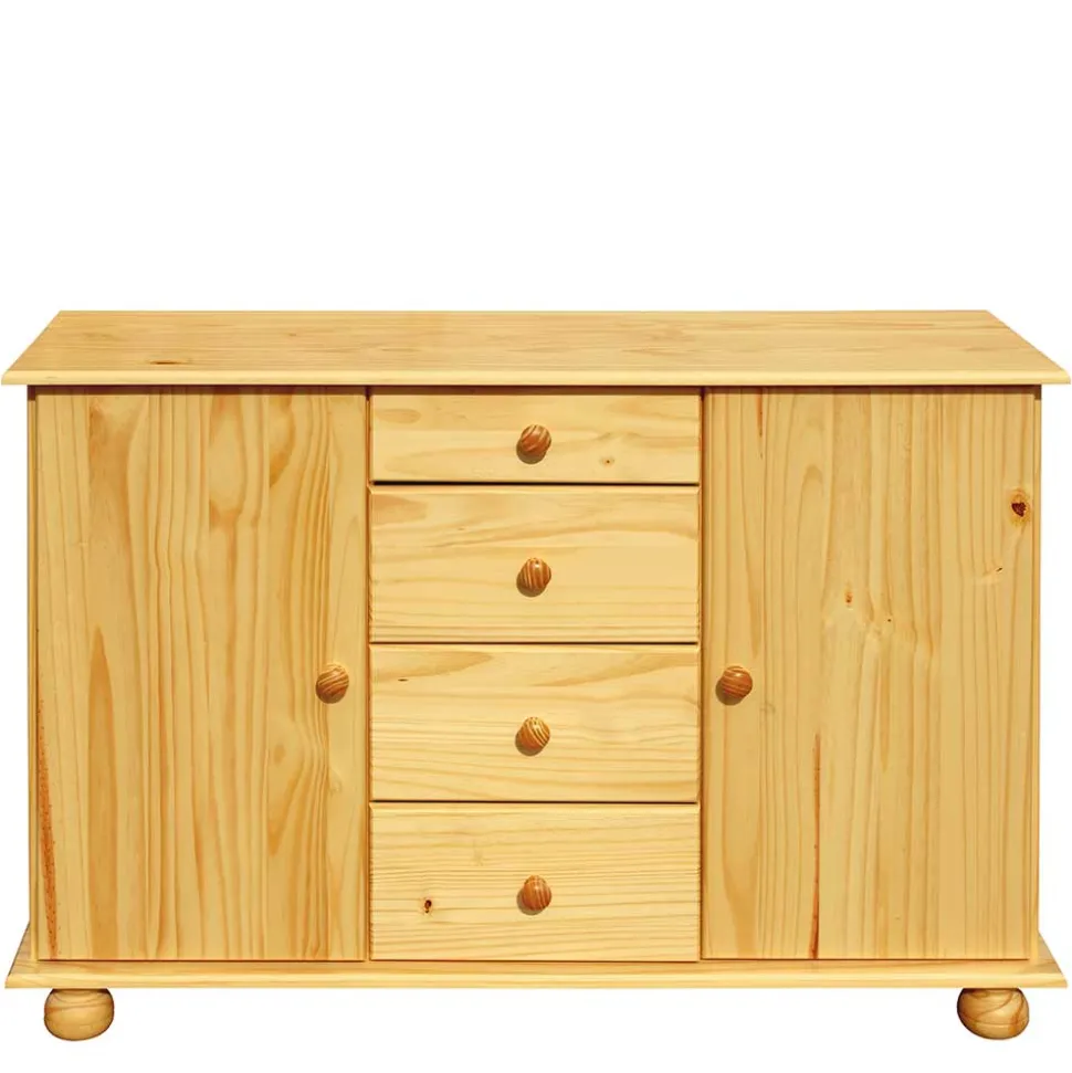 119x81x38 Landhaus Kombi Kommode mit Kugelfüßen - Kascanu