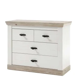 107x84x45 Landhaus Kommode mit 4 Schubladen - Nedita