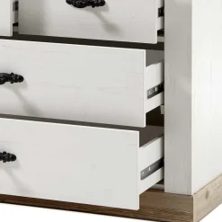 107x84x45 Landhaus Kommode mit 4 Schubladen - Nedita