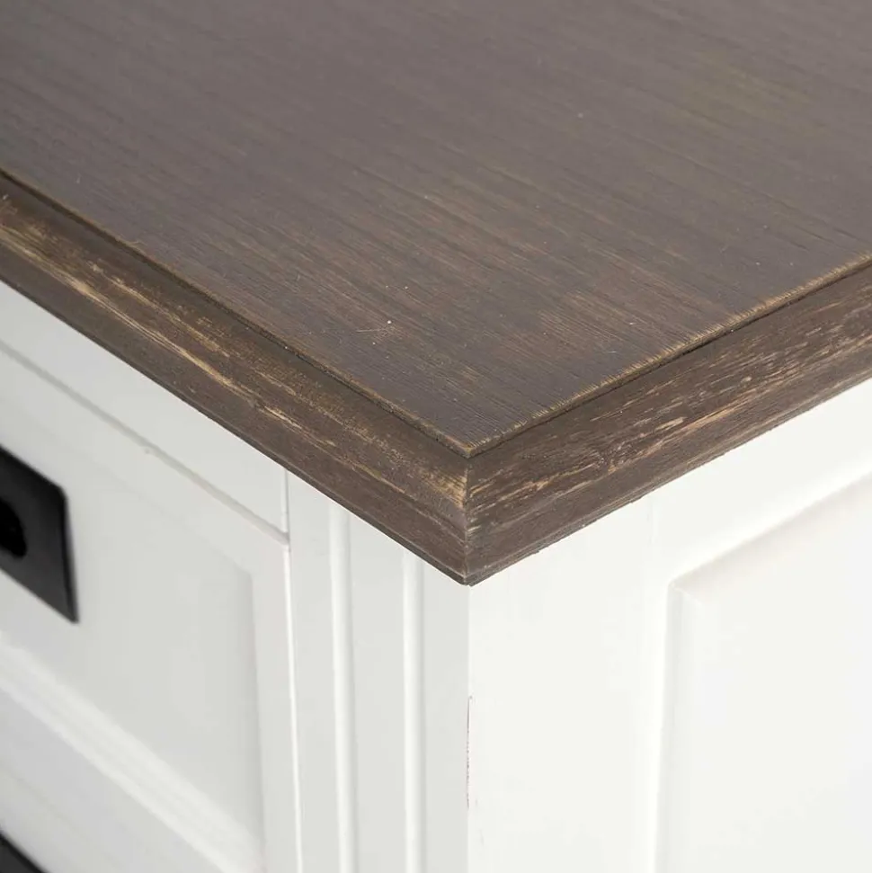 114x77x41 Landhaus Kommode mit acht Schubladen - Bleaks