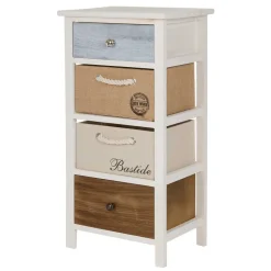 38x74x28 Landhaus Kommode mit vier Schubladen - Amare