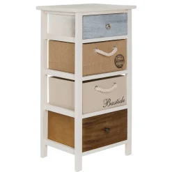 38x74x28 Landhaus Kommode mit vier Schubladen - Amare