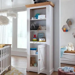 79x200x42 Landhaus Regal mit Tür & 3 Fächern - Envicron