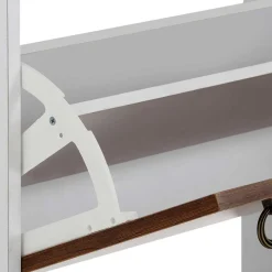 92x100x25 Landhaus Schuhschrank mit 4 Klappen - Volbra