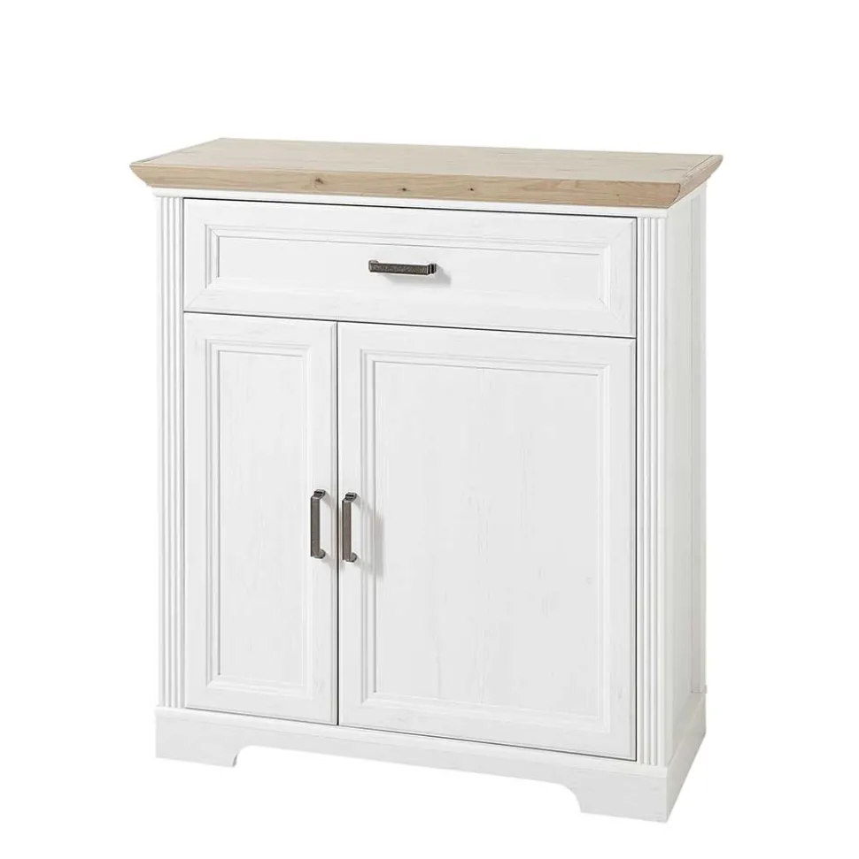 93x102x41 Landhaus Schuhschrank mit Schublade - Nurelcas