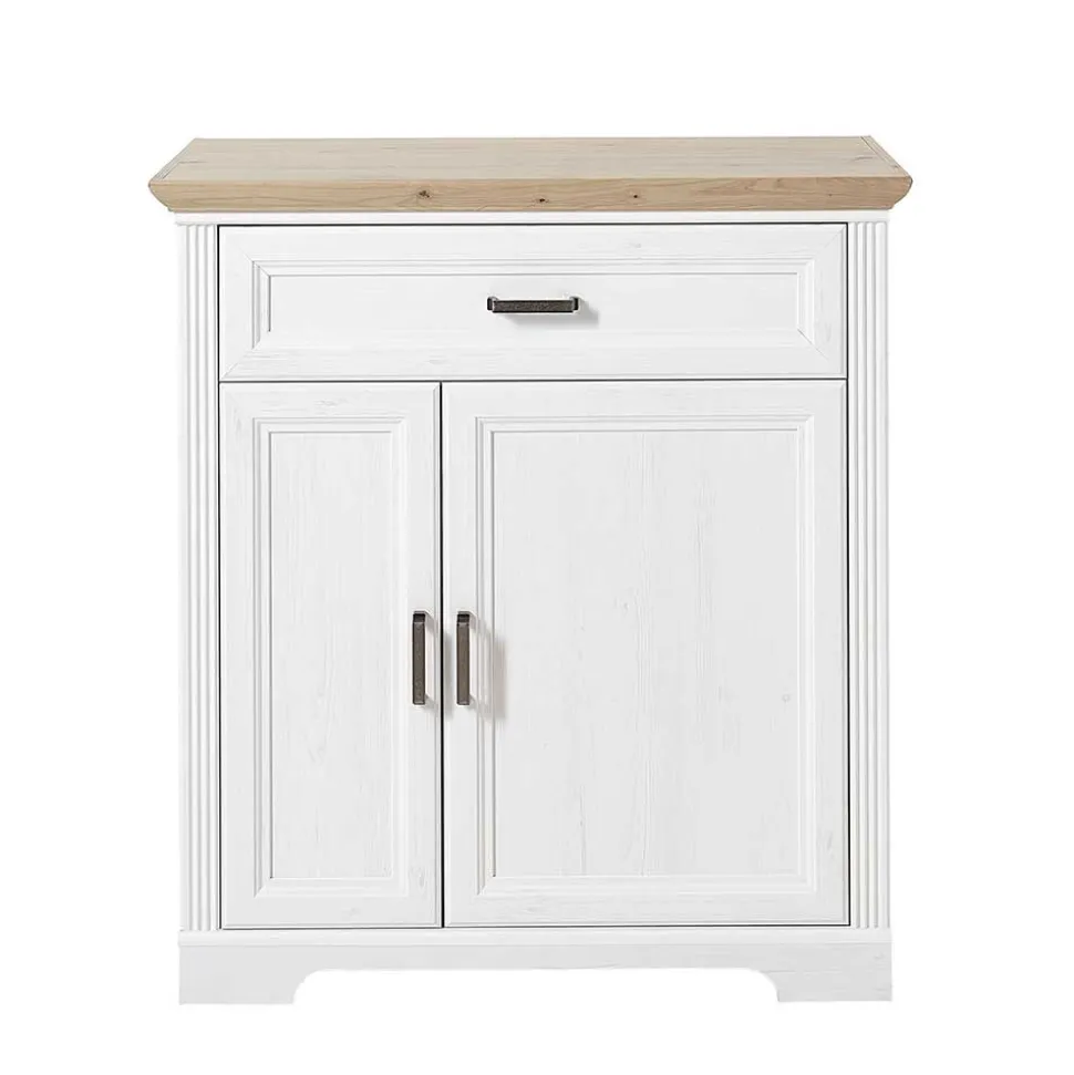 93x102x41 Landhaus Schuhschrank mit Schublade - Nurelcas