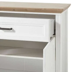 93x102x41 Landhaus Schuhschrank mit Schublade - Nurelcas