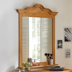 90x120x10 Landhaus Spiegel mit Holzrahmen - Ulderan