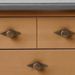 58x79x35 Landhaus Tisch Kommode mit zwei Schubladen - Eshelas