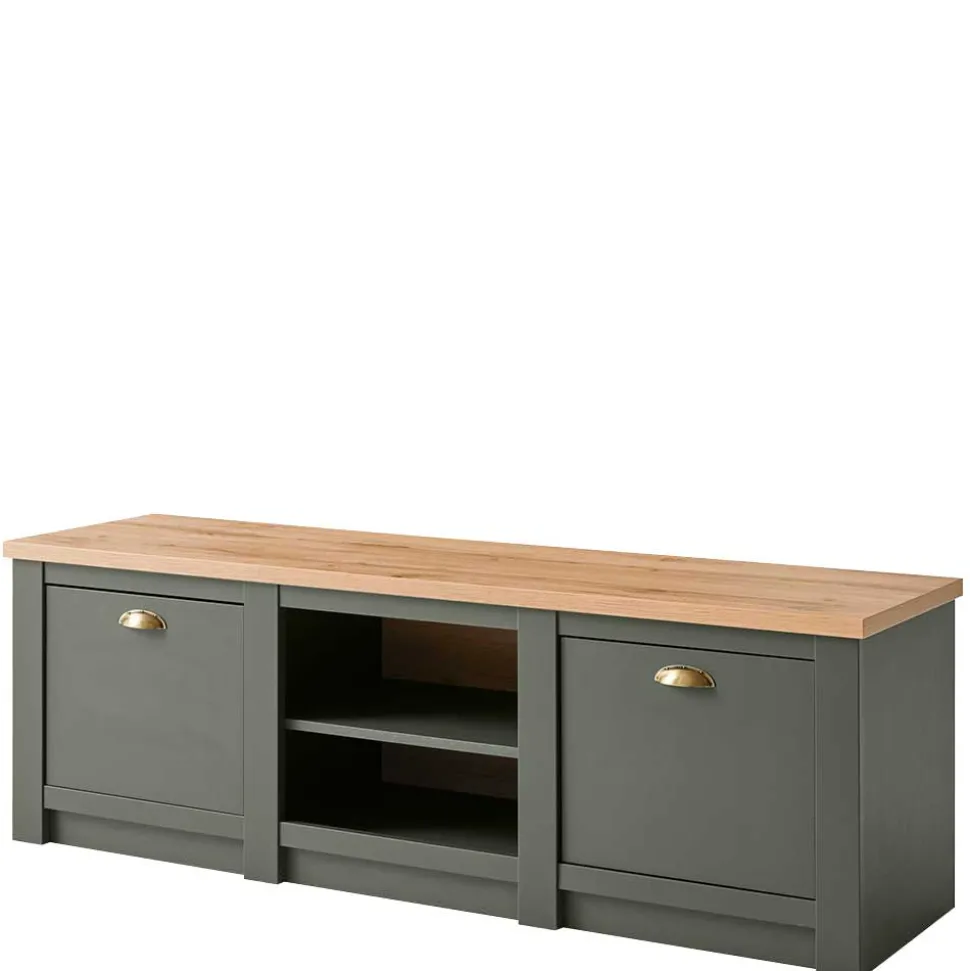 152x51x45 Landhaus TV Board in Graugrün - Eylan