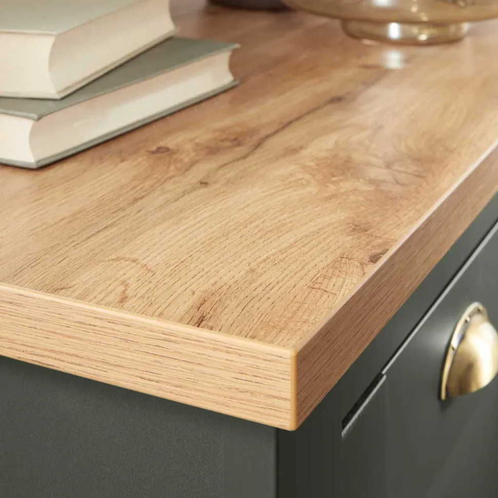 152x51x45 Landhaus TV Board in Graugrün - Eylan