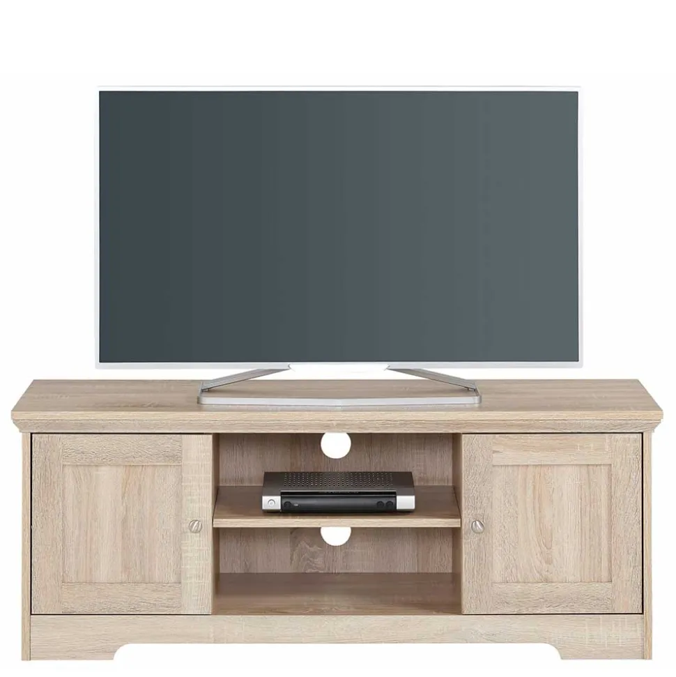 120x45x40 Landhaus TV Element in Eiche Holzdekor - Rienva