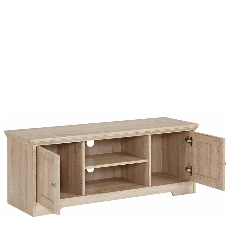 120x45x40 Landhaus TV Element in Eiche Holzdekor - Rienva
