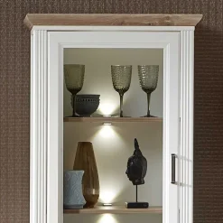 66x204x42 Landhaus Vitrine mit Licht - Sinolita
