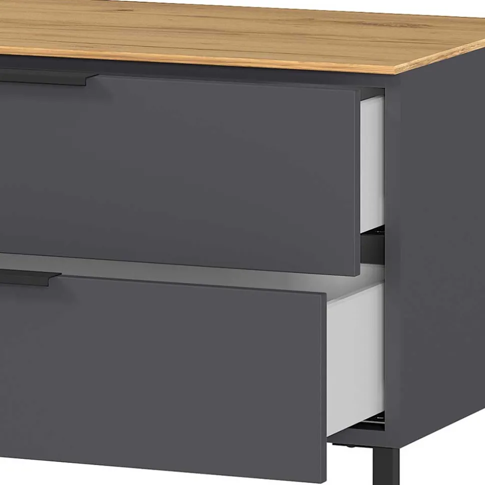 16x47x47 Lowboard mit zwei Schubladen & Klappe - Lurys I