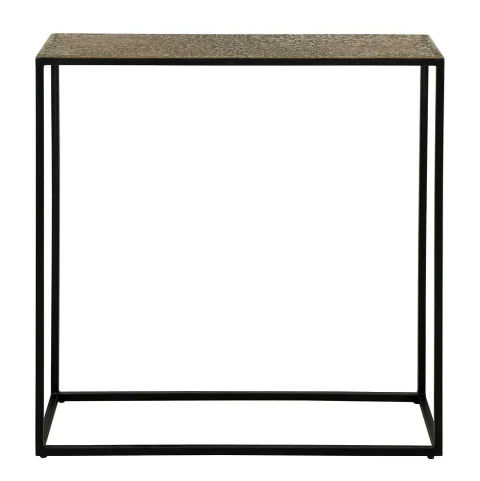 75x75x25 Metall Konsolentisch in Bronze - Christine