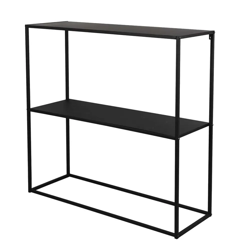 80x80x27 Metall Regal ohne Rückwand in Schwarz - Daana